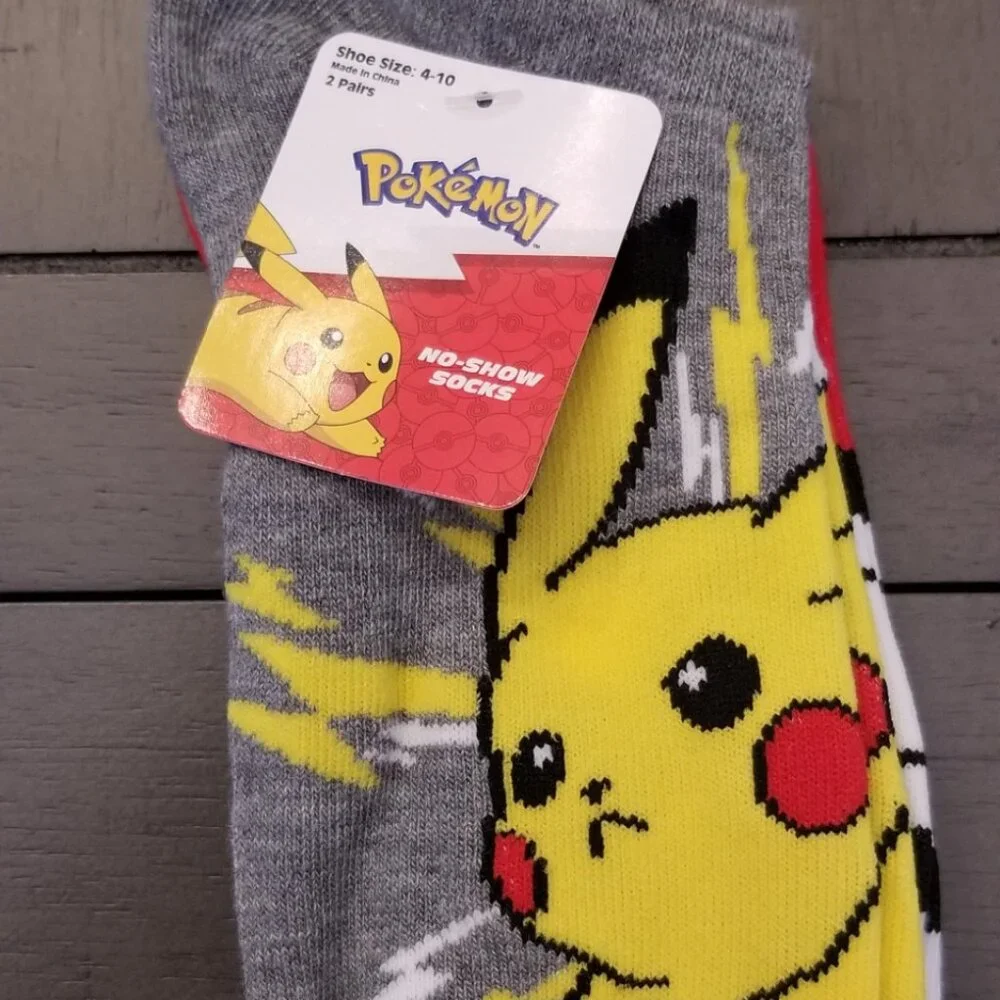 Pokemon Pikachu No Show Socks - 2 Pack